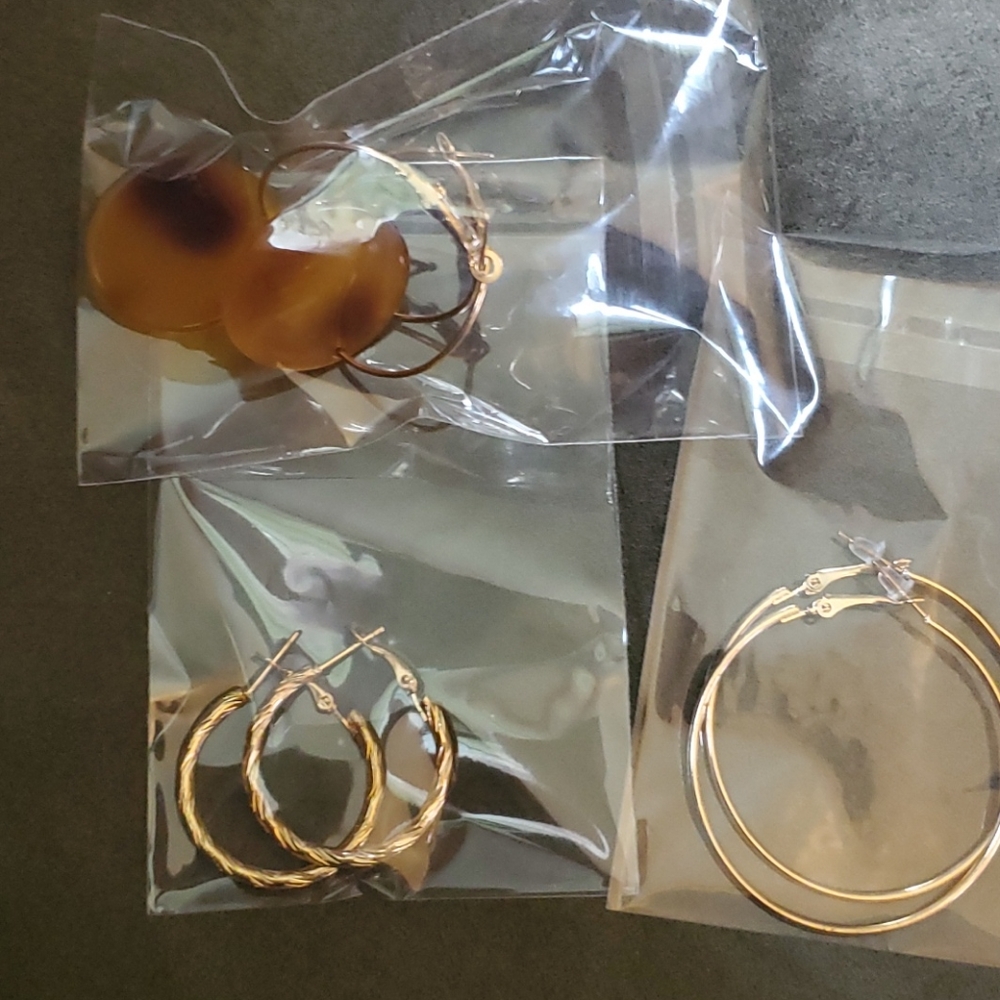 3 pair of earrings